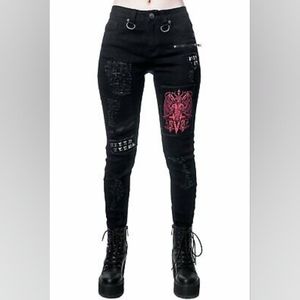 Forsaken Baphomet Ripped Jeans